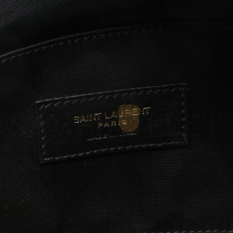 YSL CASSANDRE CLASSIC BELT BAG IN GRAIN DE POUDRE EMBOSSED LEATHER 589959DME0W1000 (25*14*3.5cm)